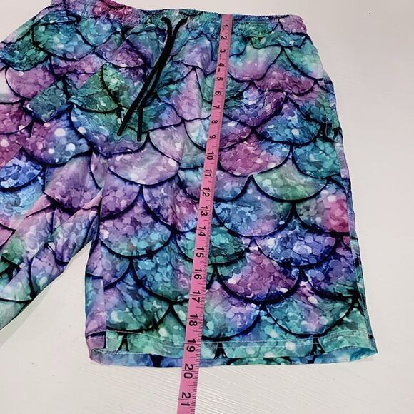 Bonlor Mens Swim Trunks Fish Scale Board Shorts Mesh Lining Beach Swim Shorts - Picture 13 of 16